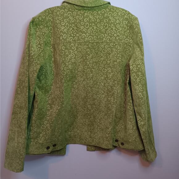 EUC Christopher Banks Size XL Green Corduroy Jacket Button Up Collar - Picture 4 of 6